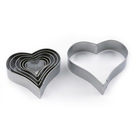 Комплект метални кутери Сърце 7 елемента