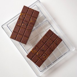 Поликарбонатна форма за шоколадов бар "Yummy"