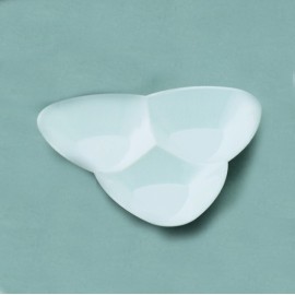 Бяла тройна чинийка 10 броя