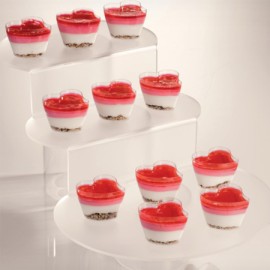 Прозрачна чаша "Сърце - 100мл" 10бр.