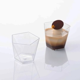 Прозрачна чаша петоъгълник "Penta" 10 бр. 