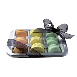 Кутия за макарон - 12 гнезда сива