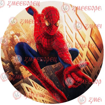 Готова фотодекорация кръгла "Spiderman 4"