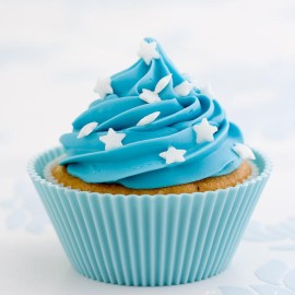 Захарна поръска "Звезди" - Бели - 250гр