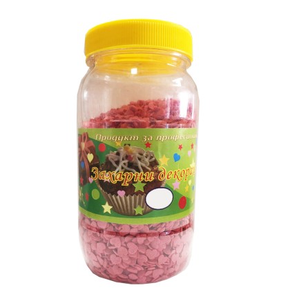 Захарна поръска "Сърца" - Червени - 250гр