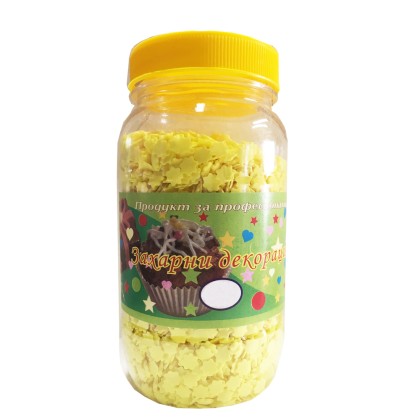 Захарна поръска "Звезди" - Жълти - 250гр