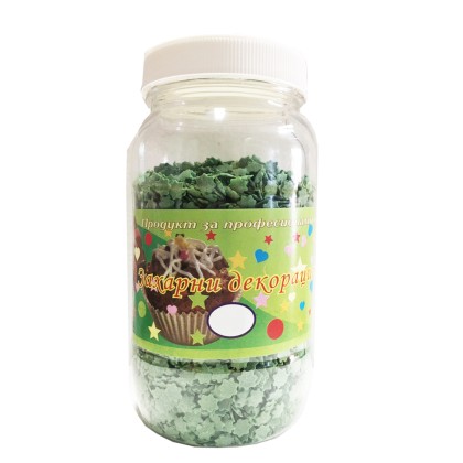 Захарна поръска "Звезди" - Зелени - 250гр