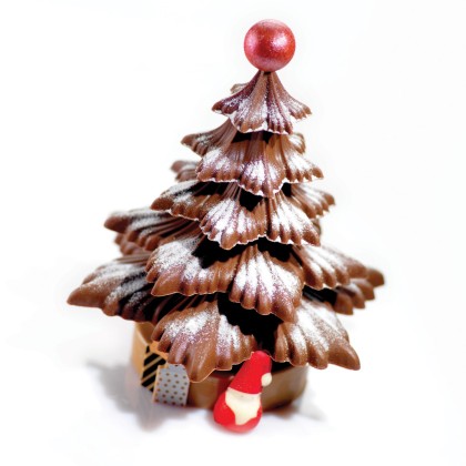 Форма за шоколадова отливка "Коледна елха - 3 части"