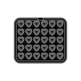 Плоча за тарталети "PLATE 1 - Сърце"
