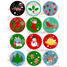 Готова фотодекорация за мъфини и дребни сладки - Коледа 9