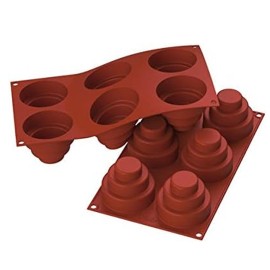 Силиконова форма - торта три етажа / кекс - SF148