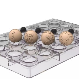 Комплект Коледни Тританиева форма + 4 щампи - "Kit Semisfera B"