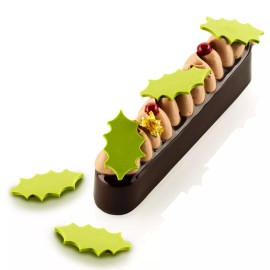 Шаблон шоколадова отливка листо зеленика - "Holly"