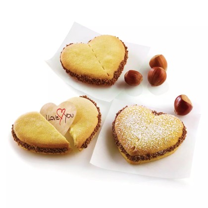 Комплект кутер за курабии Сърце със скрито писмо "FOR YOU"