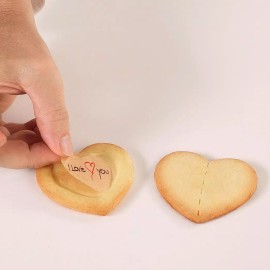 Комплект кутер за курабии Сърце със скрито писмо "FOR YOU"