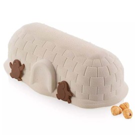 Силиконова форма "BUCHE IGLOO" Иглу пънче с пингвинчета
