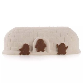Силиконова форма "BUCHE IGLOO" Иглу пънче с пингвинчета