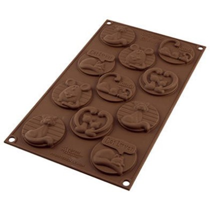 Силиконова форма "Kitten Choco Tag"