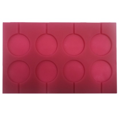 Силиконов калъп "Кръгли близалки - 8 гнезда"