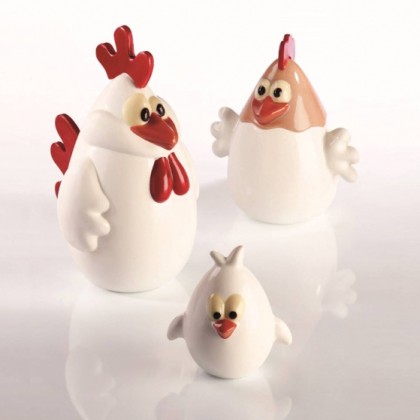 3D Термоформована форма "Петел, кокошка, пиле"