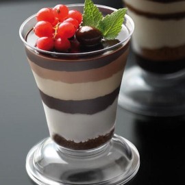 Прозрачна чаша с капак "Джемини - 200мл" - 10 броя