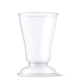Прозрачна чаша с капак "Джемини - 200мл" - 10 броя