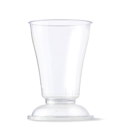Прозрачна чаша с капак "Джемини - 200мл" - 10 броя