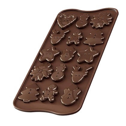 Силиконова форма "Коледни копчета"