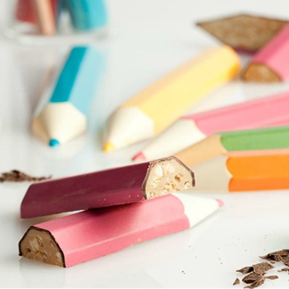 Напечатана форма за шоколад с трансфер "Молив-голям"