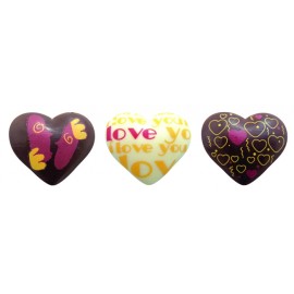 Напечатана форма за шоколад с трансфер "Сърца"