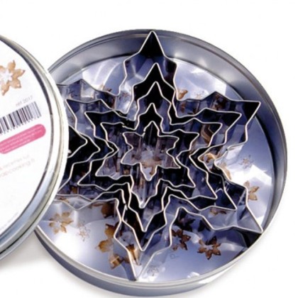 Комплект метални кутери "Снежинка - 5 елемента"