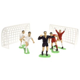 Комплект 4 футболиста с две врати и съдия