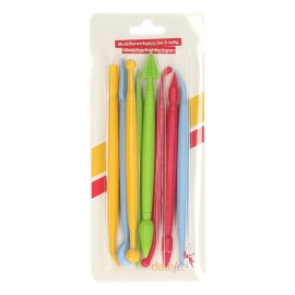 Комплект инструменти за моделиране - 8 елемента - шарени