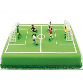 Комплект футболисти с две врати и съдия