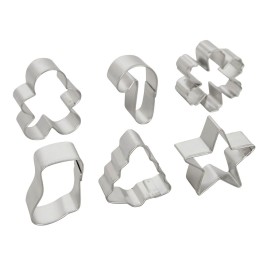 Комплект метални кутери "Коледни - 6 елемента асорти"