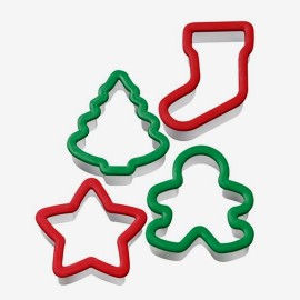 Комплект пластмасови кутери "Коледен микс" - 4 елемента