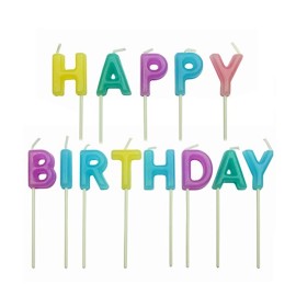 Комплект свещи - "Happy birthday" пастел 13бр.