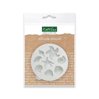 Силиконов калъп "Морски звезди и черупки"