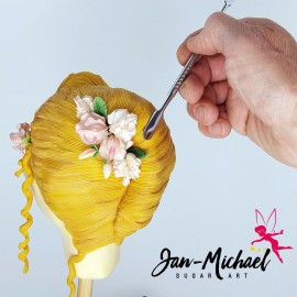 Двустранен инструмент за моделиране на коса и пера