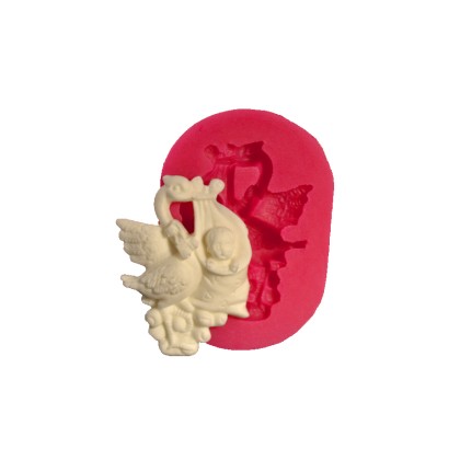 Силиконов калъп "Щъркел с бебе"