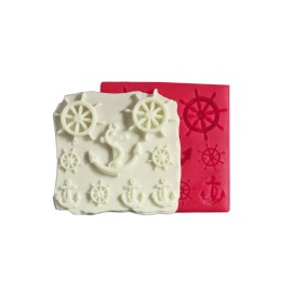 Силиконов калъп "Рул и котви - 9 елемента"