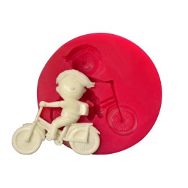 Силиконов калъп "Момче с велосипед"