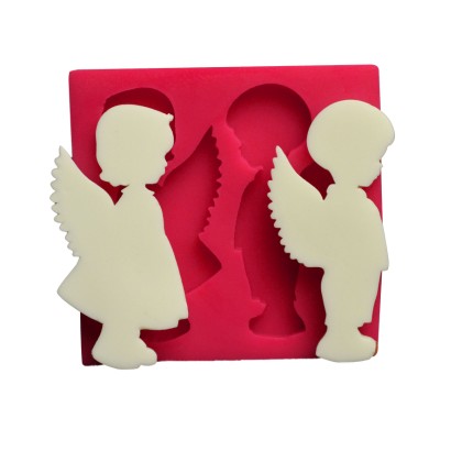 Силиконов калъп "2 силуета ангели"