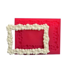 Силиконов калъп "Рамка с перли"