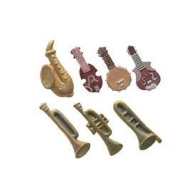 Силиконов калъп "Музикални инструменти - 7 елемента"