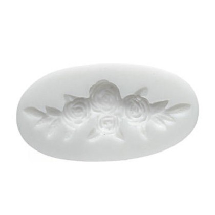 Силиконов калъп "Роза с листа 2"