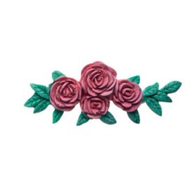 Силиконов калъп "Роза с листа 2"