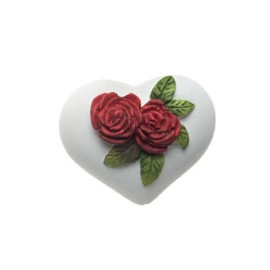 Силиконов калъп "Сърце с букет от рози"