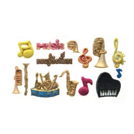 Силиконов калъп "Музикални инструменти - 14 елемента"