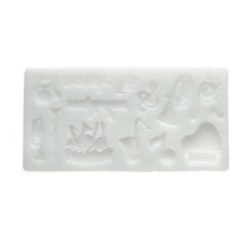 Силиконов калъп "Музикални инструменти - 14 елемента"